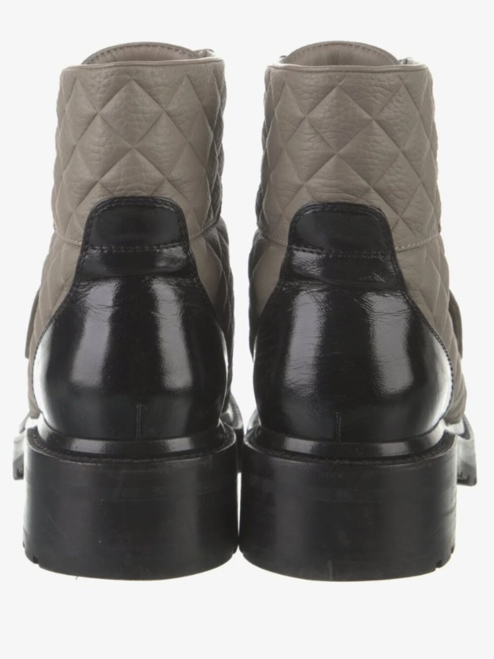 Chanel Leather Ankle Combat Boots: Size 9 - Picture 2 of 5